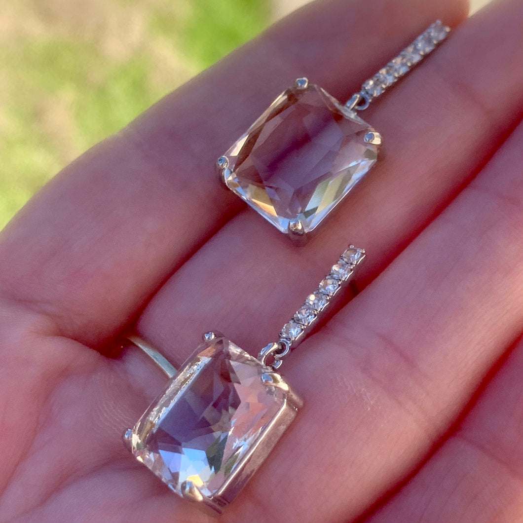 Clear Dangly Earrings