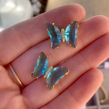 Load image into Gallery viewer, Blue Butterfly Earrings