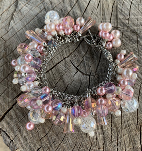 Crystal Pink Charm Bracelet