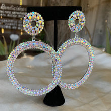 Load image into Gallery viewer, Bejeweled Hoop Earrings!