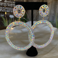 Load image into Gallery viewer, Bejeweled Hoop Earrings!