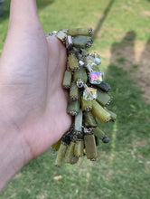 Load image into Gallery viewer, Crystals N’ Green Charm Bracelet