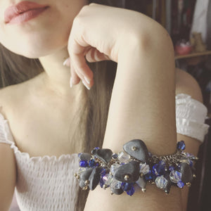 Blue Hue Charm Bracelet