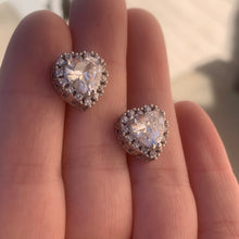 Load image into Gallery viewer, Heart CZ Studs