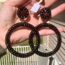 Load image into Gallery viewer, Bejeweled Hoop Earrings!