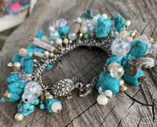 Load image into Gallery viewer, Turquoise Charm Bracelet