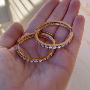 Thick CZ Hoops