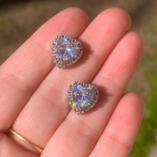Load image into Gallery viewer, Heart CZ Studs