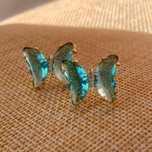 Load image into Gallery viewer, Blue Butterfly Earrings