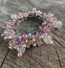 Load image into Gallery viewer, Crystal Pink Charm Bracelet