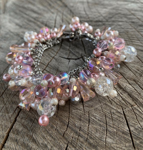 Crystal Pink Charm Bracelet