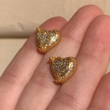 Load image into Gallery viewer, Paved Heart Studs