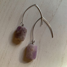 Load image into Gallery viewer, Amethyst Hook Earrings