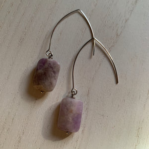 Amethyst Hook Earrings