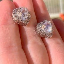 Load image into Gallery viewer, Heart CZ Studs