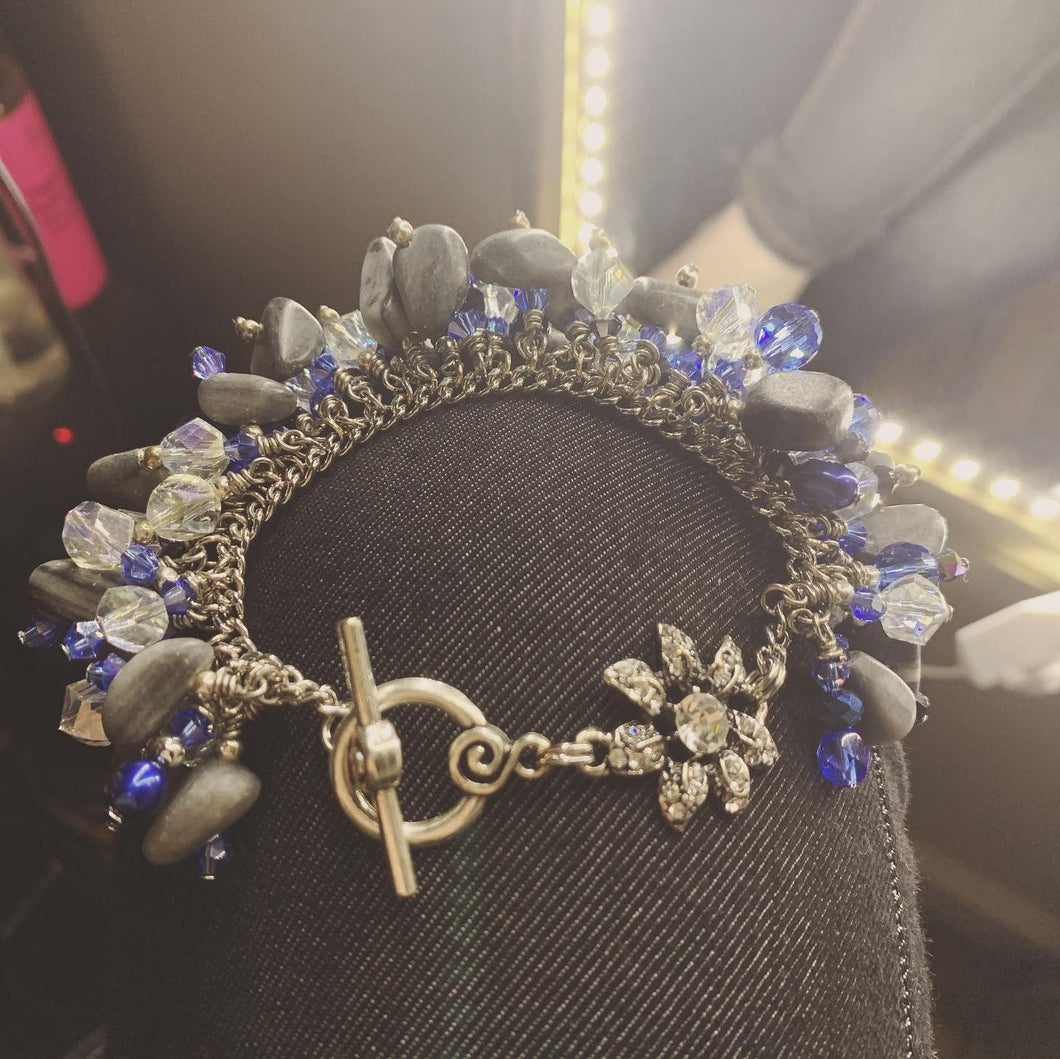 Blue Hue Charm Bracelet