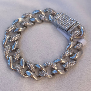 Silver CZ Chain Bracelet