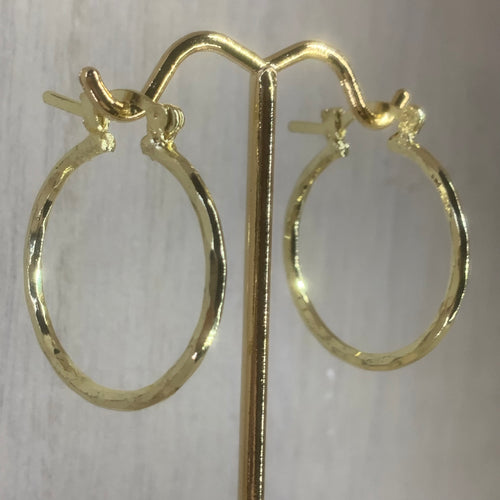 Small Diamond Cut Hoops