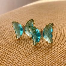 Load image into Gallery viewer, Blue Butterfly Earrings