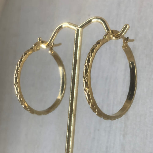 Gold X Out Hoops