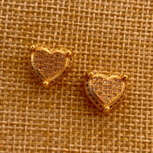 Load image into Gallery viewer, Paved Heart Studs