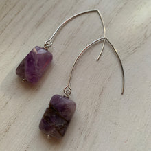 Load image into Gallery viewer, Amethyst Hook Earrings