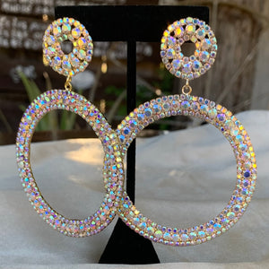 Bejeweled Hoop Earrings!