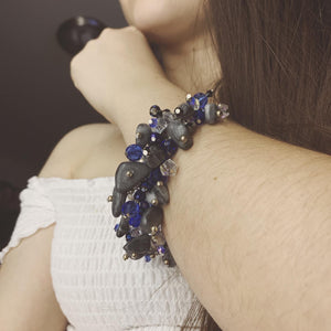 Blue Hue Charm Bracelet