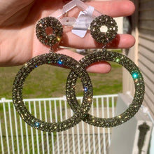 Load image into Gallery viewer, Bejeweled Hoop Earrings!