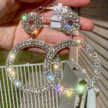 Load image into Gallery viewer, Bejeweled Hoop Earrings!