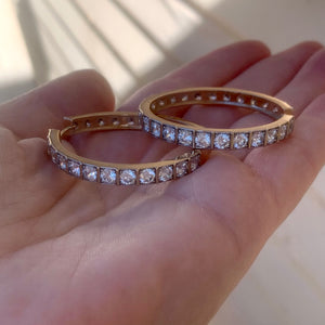 Thick CZ Hoops