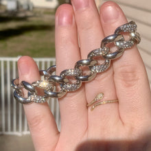 Load image into Gallery viewer, Silver CZ Chain Bracelet