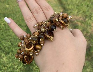 Brown Hue Charm  Bracelet