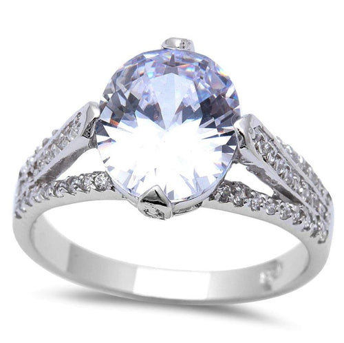 4ct Oval Cut Cz Ring